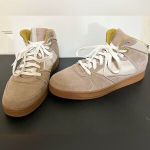 Maui And Sons Shoes Sneakers Men’s 11 Tan High Top Leather & Canvas Skate Punk‎
